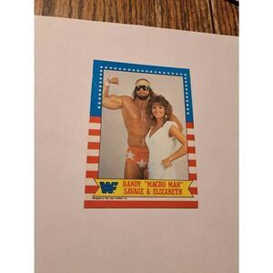 1987 Topps WWF Randy Macho Man Savage Elizabeth #7 Vintage Wrestling Card